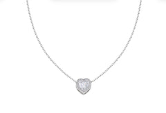 Collana con Cuore di Zircone Bianco