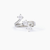 Anello in argento con tre punti luce TRILOGY