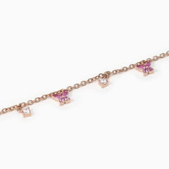 Bracciale con charm bianchi e rosa SECRET GARDEN 533659
