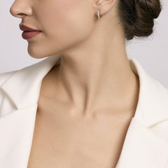 Orecchini a cerchio con zirconi bianchi SOIRÉE