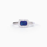 Anello in argento con zaffiro sintetico e zirconi COOL OR RÉTRO?