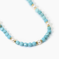 Girocollo con turchese e perle BEACH CODE