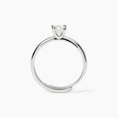 Anello solitario in argento con zircone SOLITAIRE