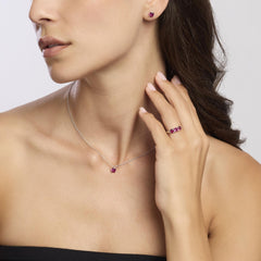 Girocollo punto luce fucsia 553669