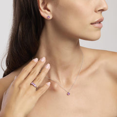 Girocollo punto luce rosa SHINY 553671