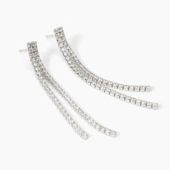 Orecchini in argento con cascata di zirconi SAN LORENZO