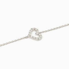 Bracciale donna in argento con cuore HAPPY LOVE