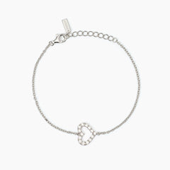 Bracciale donna in argento con cuore HAPPY LOVE