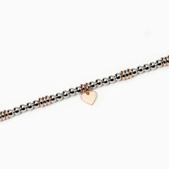 Bracciale in argento placcato oro rosa con cuore LITTLE MIX