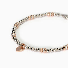 Bracciale in argento placcato oro rosa con cuore LITTLE MIX