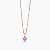 Girocollo in argento con tormalina sintetica ROUGE