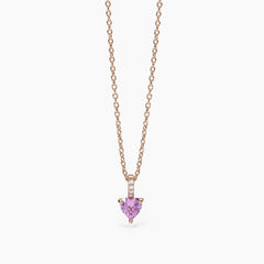 Girocollo in argento con tormalina sintetica ROUGE