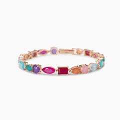 Bracciale placcato oro rosa con fusion stone SANTORINI