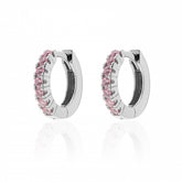 Orecchini in argento con cubic zirconia rosa 520796