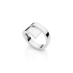 Anello contrarié argentato 549525