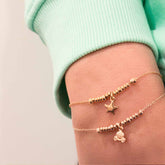 Bracciale soggetto stella argento bianco rondelle