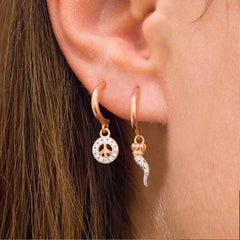 MONO-ORECCHINO MINI HOOP CORNO