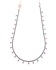 Collana lunga Zaffiro e Granato