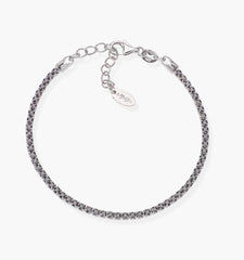 Bracciale Tennis Rodio Zirconi Neri