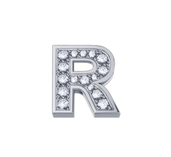 Lettera R Classica in oro bianco e diamanti DCHF3319R.002