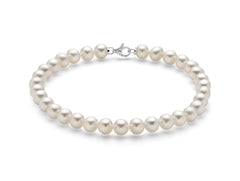 +Bracciale di perle Oriente con chiusura in oro bianco