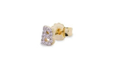 Orecchino Donna Rue Des Mille Lettera B Argento 925 dorato con Zirconi