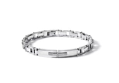 Bracciale in Acciaio lucido e Diamanti bianchi