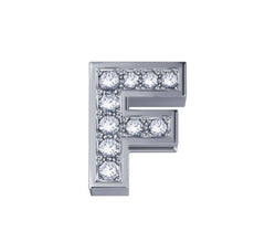 Lettera F oro bianco con diamanti DCHF3319F.002