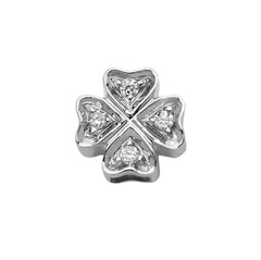 Quadrifoglio in oro bianco e diamanti DCHF7850.002