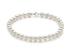 +Bracciale di perle Oriente con chiusura in oro bianco