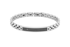Bracciale tyres in Acciaio e PVD nero