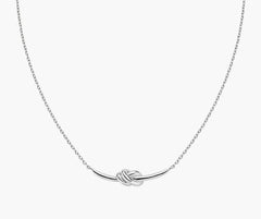 Collana Nodo d'Amore in Ottone Rodiato
