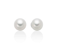 Orecchini di perle gemelle Oriente in oro bianco