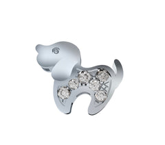 Cane in oro bianco e diamanti DCHF9189.002
