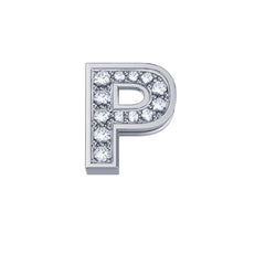 Iniziale P oro bianco e diamanti DCHF3319P.002