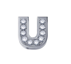 Lettera U Classica in oro bianco e diamanti DCHF3319U.002