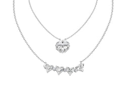 Collana Quadricuore Magnetico Bianco