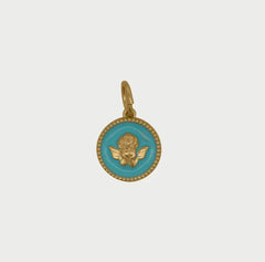 Charm Medaglia Angelo Azzurro