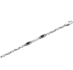 Bracciale Argento con Pietre Nere