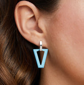 Mono orecchino UALI LIGHT BLUE