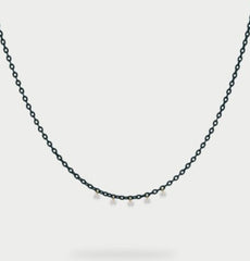 Girocollo Catena Verniciata E 5 Zirconi