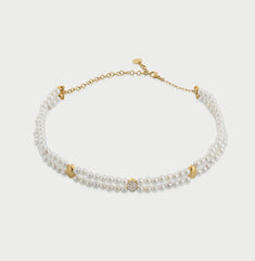 Choker elastico tripla ellissi Perla