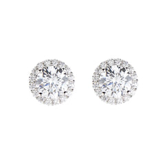 Orecchini Diamond con Zircone tondo Bianco