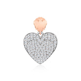 Orecchini fissi al lobo cuore Pavè con Angelo