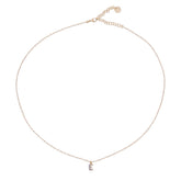 GIROCOLLO CATENA E LETTERA ZIRCONI BIANCHI