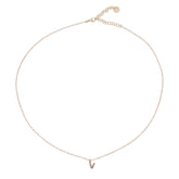 GIROCOLLO CATENA E LETTERA ZIRCONI BIANCHI