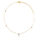 GIROCOLLO PERLA PENDENTE CUORE CATENA ALTERNATA - GALACTICA