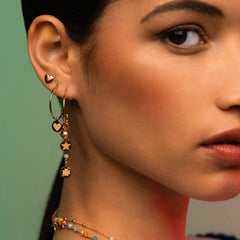 Orecchini Cerchio Asimmetrici - Gipsy color