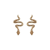 Orecchini Snake Oro 375 con Superficie Lavorata