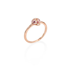 Anello AMEN Donna Coccinella Rosè e Zirconi Bianchi e Rossi RLARZBR-16